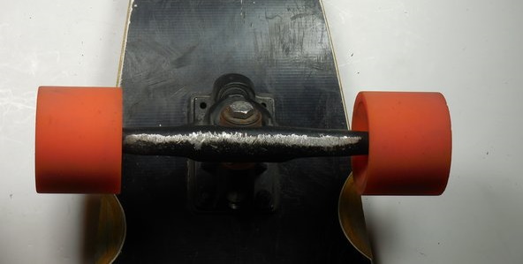A skateboard truck